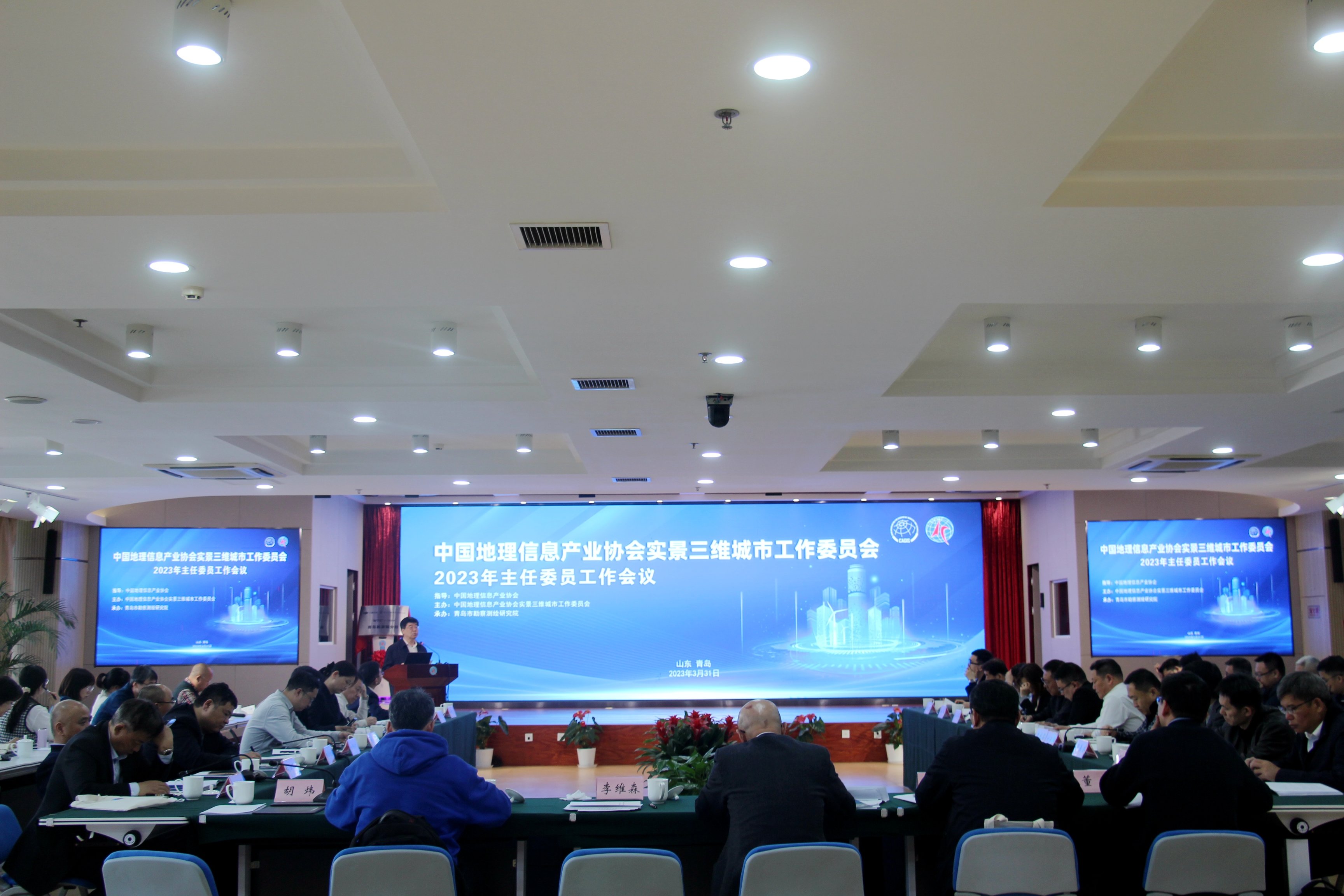 中国地理信息产业协会实景三维城市工作委员会2023年主任委员工作会议现场图