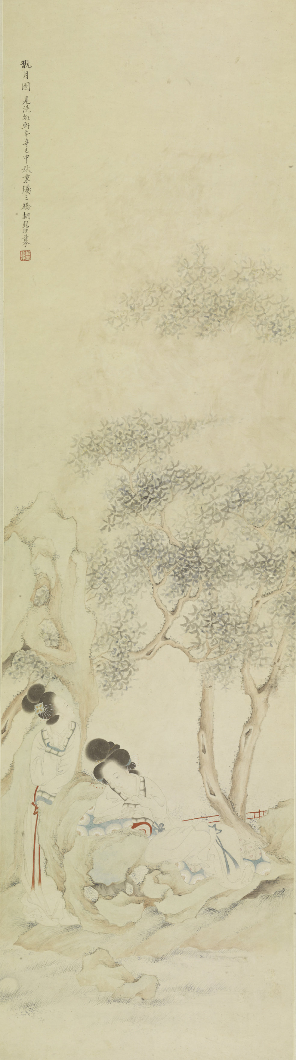 清 胡锡珪翫月图轴（1881年）