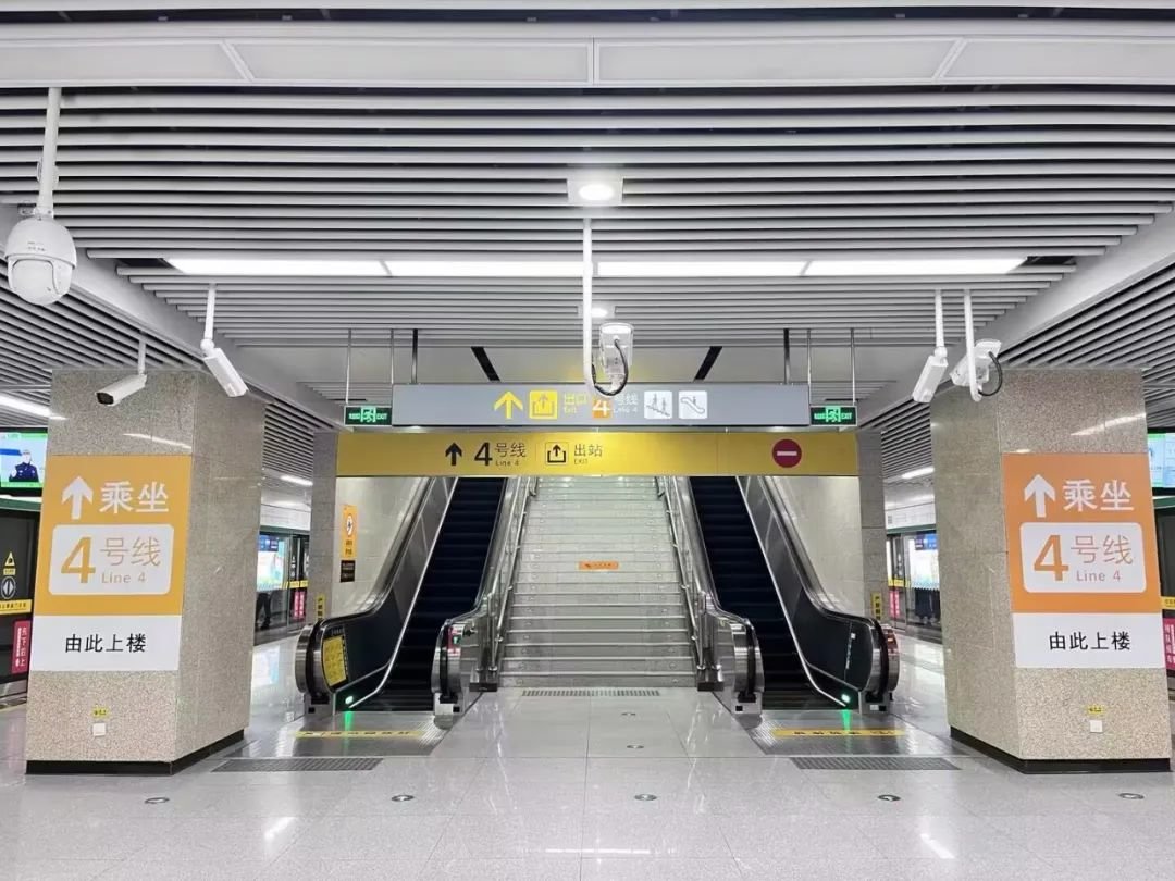 图书馆站3、4号线换乘指引