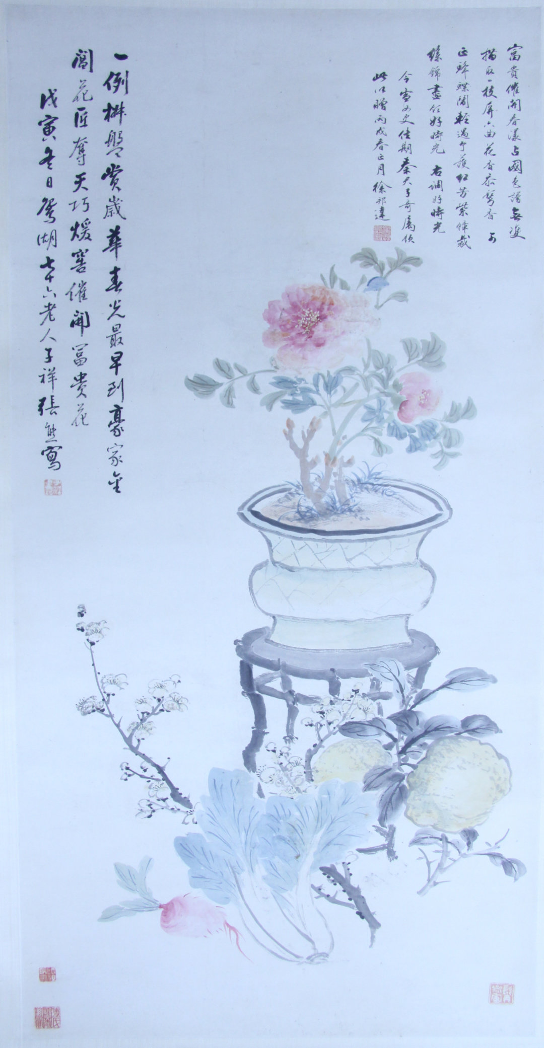 清 张熊花卉图轴（1878年）