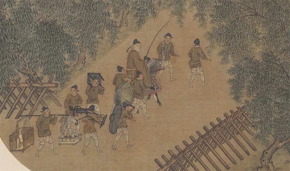 △ 故宫博物院藏《春游晚归图》局部