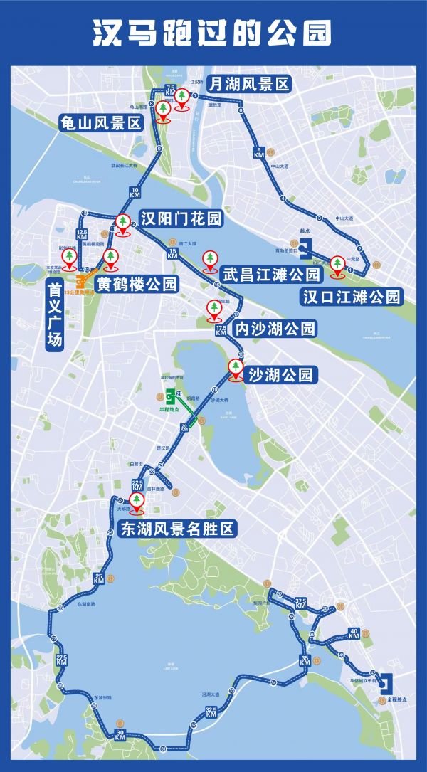 汉马中的公园路线图。罗琦设计