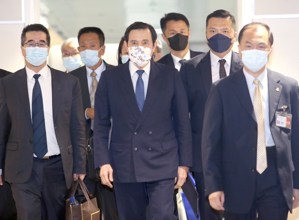 马英九4月7日搭机返台。图源:中时新闻网