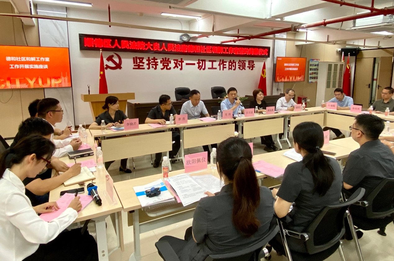图：德和社区和解工作室工作开展实施座谈