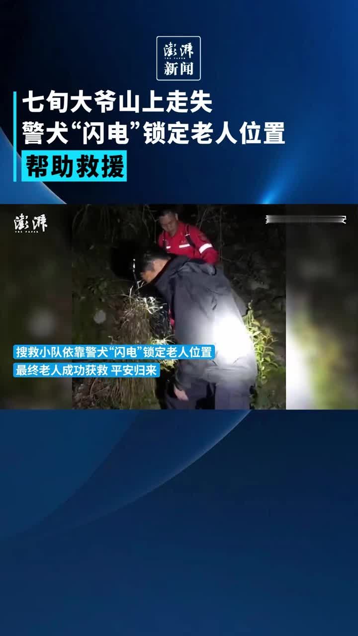 七旬大爷山上走失，警犬“闪电”帮助锁定位置