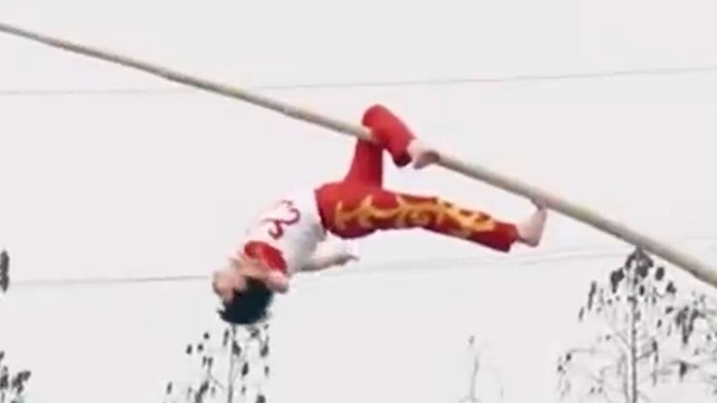 被非遗高杆船技惊艳到了