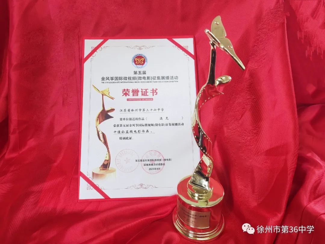 “育”见美好，徐州市第三十六中学在电影大赛中获奖！