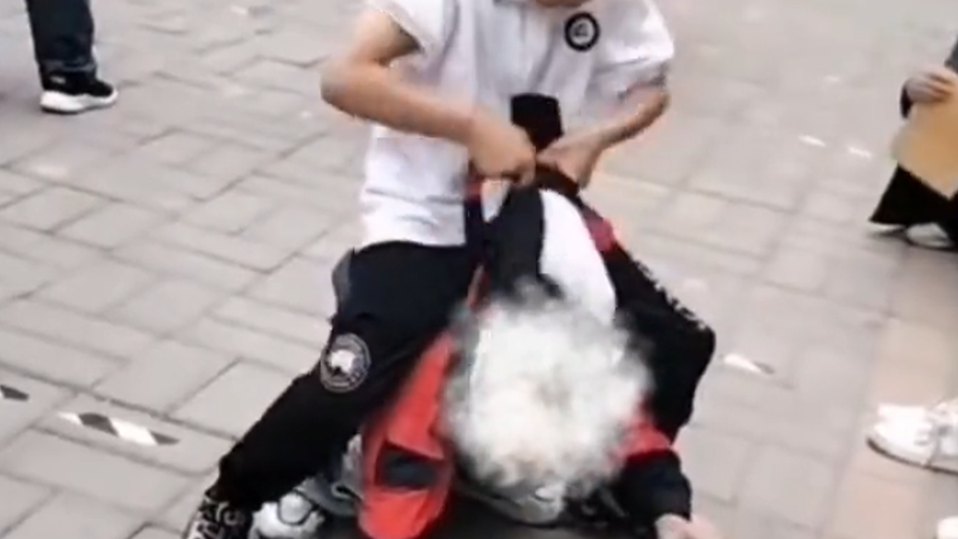 网曝一男孩把同学当马骑，还勒脖子、竖中指、扇打头部