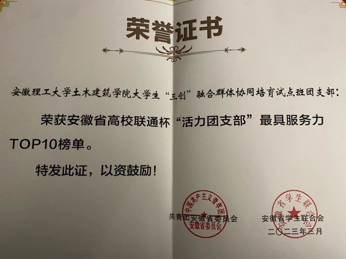 荣誉证书（供图：任少伟）