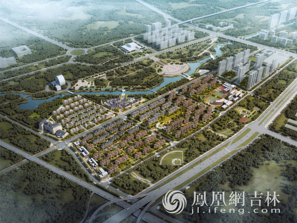 “长春国际汽车城人才生态小镇”效果图