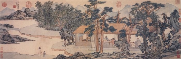 文徵明《真赏斋图》卷，上海博物馆藏