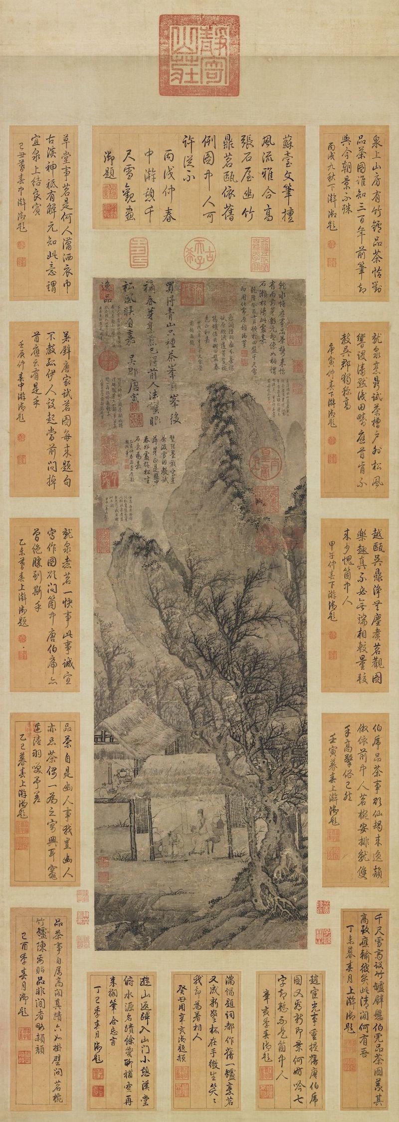 唐寅《品茶图》 轴 台北故宫博物院藏