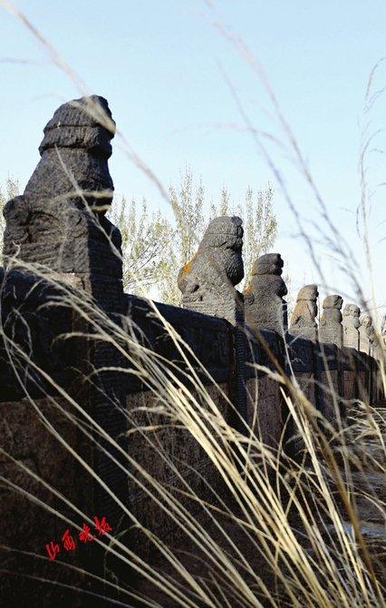 桥栏以青石为柱，柱头上雕刻有21对相望的小石狮，由于年久失修等原因，小石狮出现破损情况。