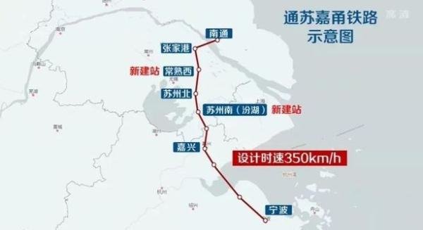 通苏嘉甬铁路示意图。