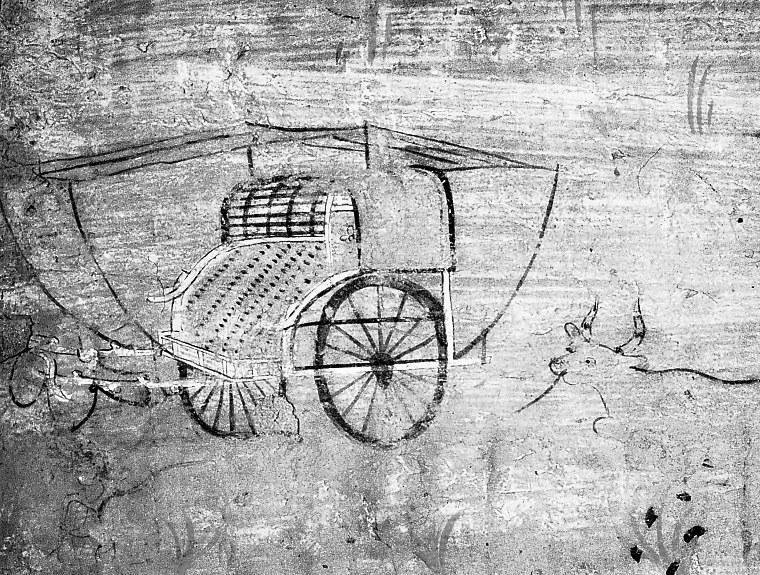 酒泉丁家闸墓壁画 通幰车
