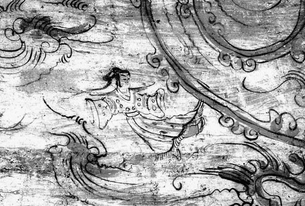 酒泉丁家闸墓壁画 羽人图