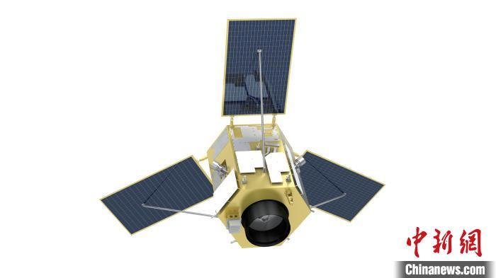 “珞珈三号01星”效果图 珞珈三号01星研制团队供图