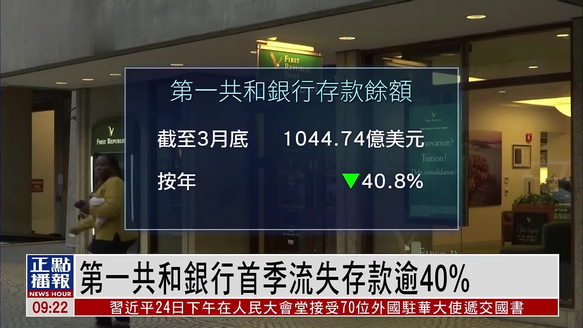 美国第一共和银行2023年首季流失存款逾40%