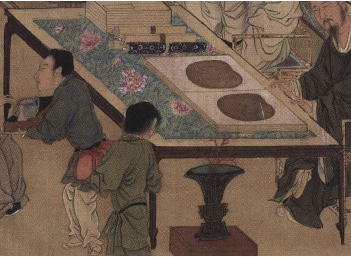 雅集考古| 从仇英《竹院品古图》看晚明的文人雅集_十愿网