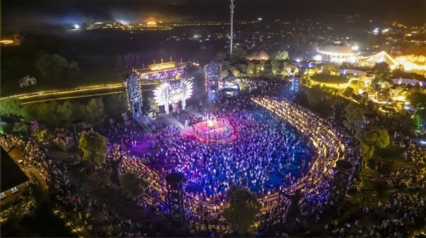 木兰草原篝火晚会现场。 通讯员供图