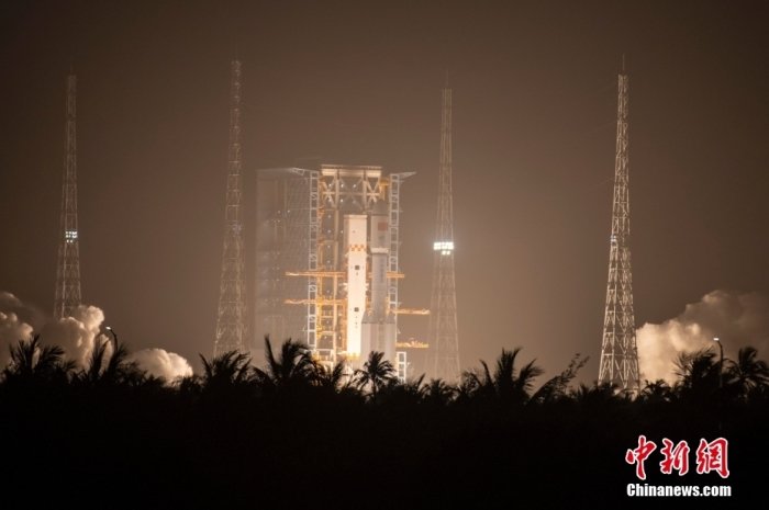 长征七号运载火箭成功发射天舟六号货运飞船。　　<a target='_blank' href='/'>中新社</a>记者 骆云飞 摄