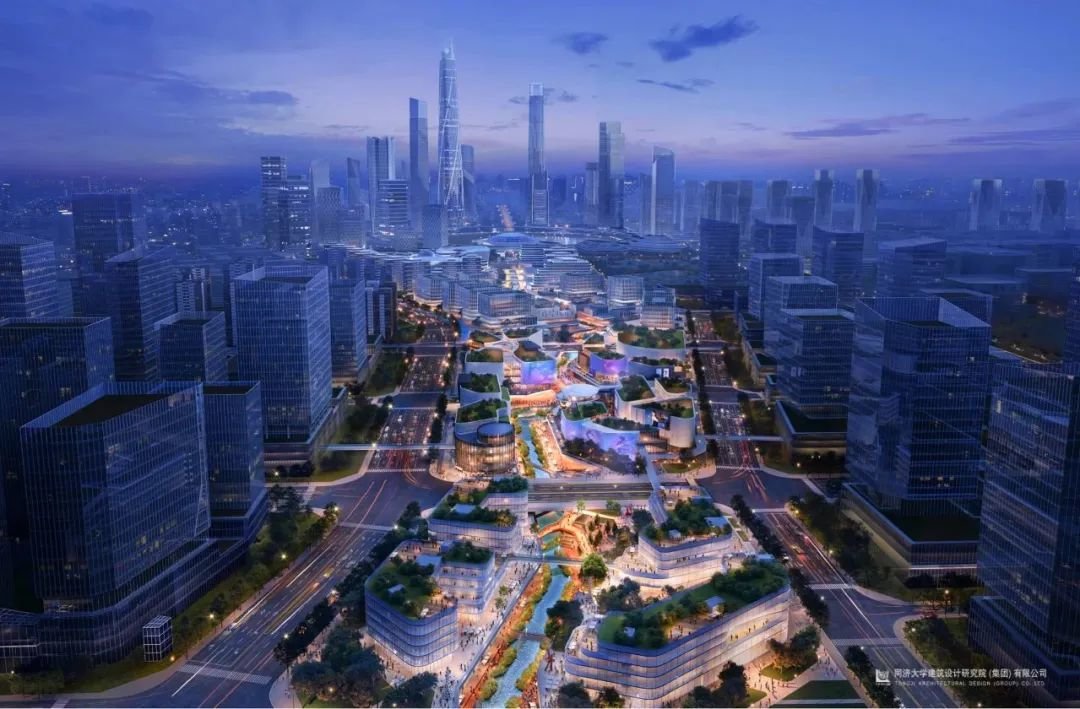 永安渠商旅文化街区夜景效果图