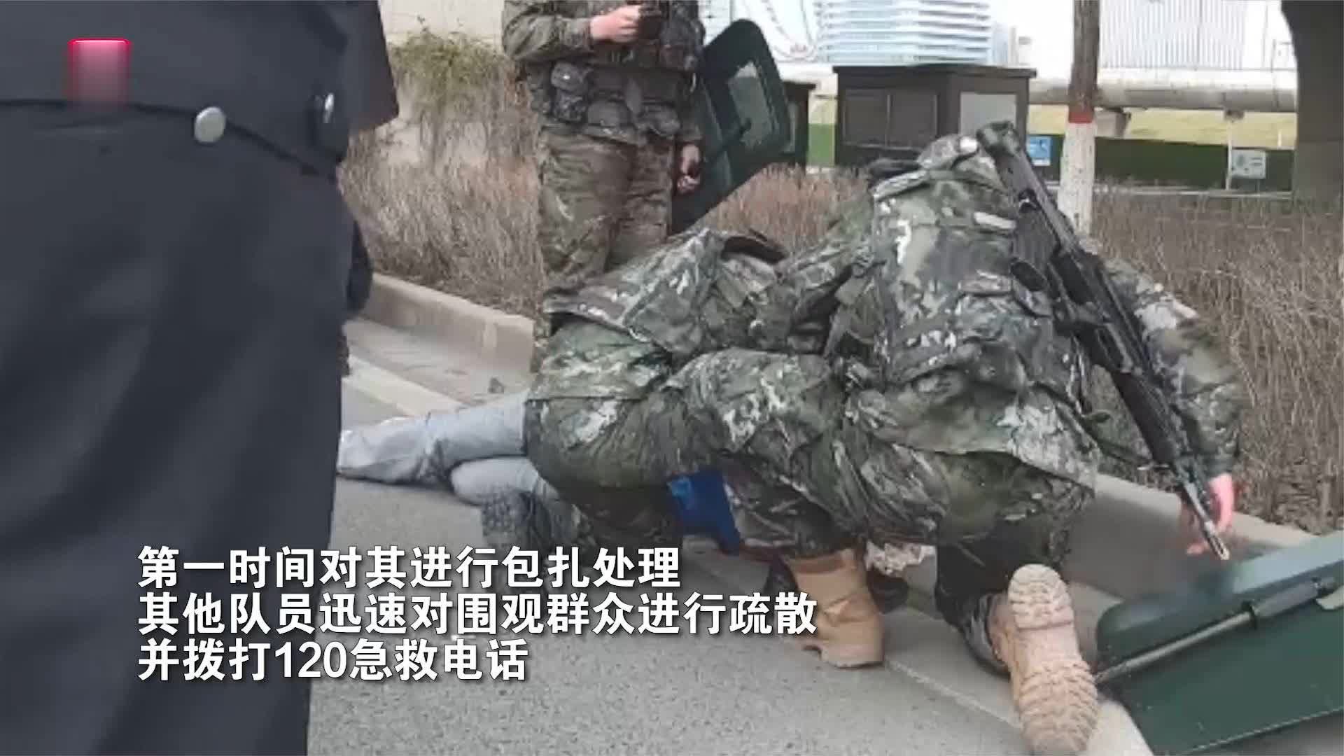 武警新疆总队巡逻官兵秒速救人