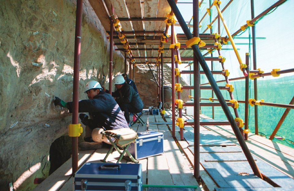 云冈石窟第38窟—40窟保养维护