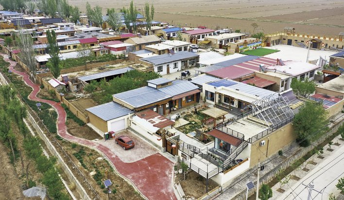 宁夏银川市贺兰县立岗镇星光村部分村民将庭院打造成民宿，发展乡村旅游。 （新华社发）