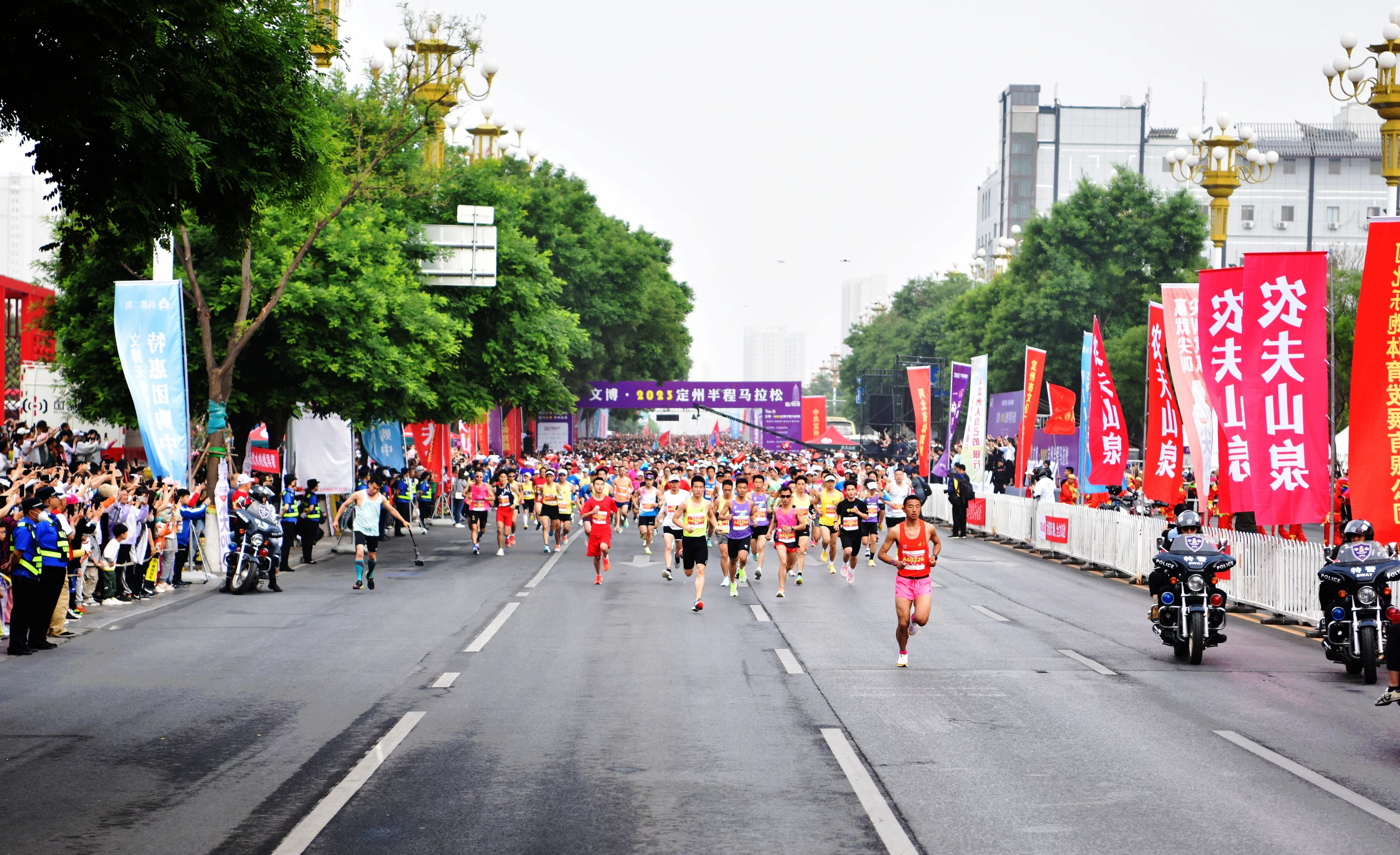 文博&middot;2023定州半程马拉松赛鸣枪开跑