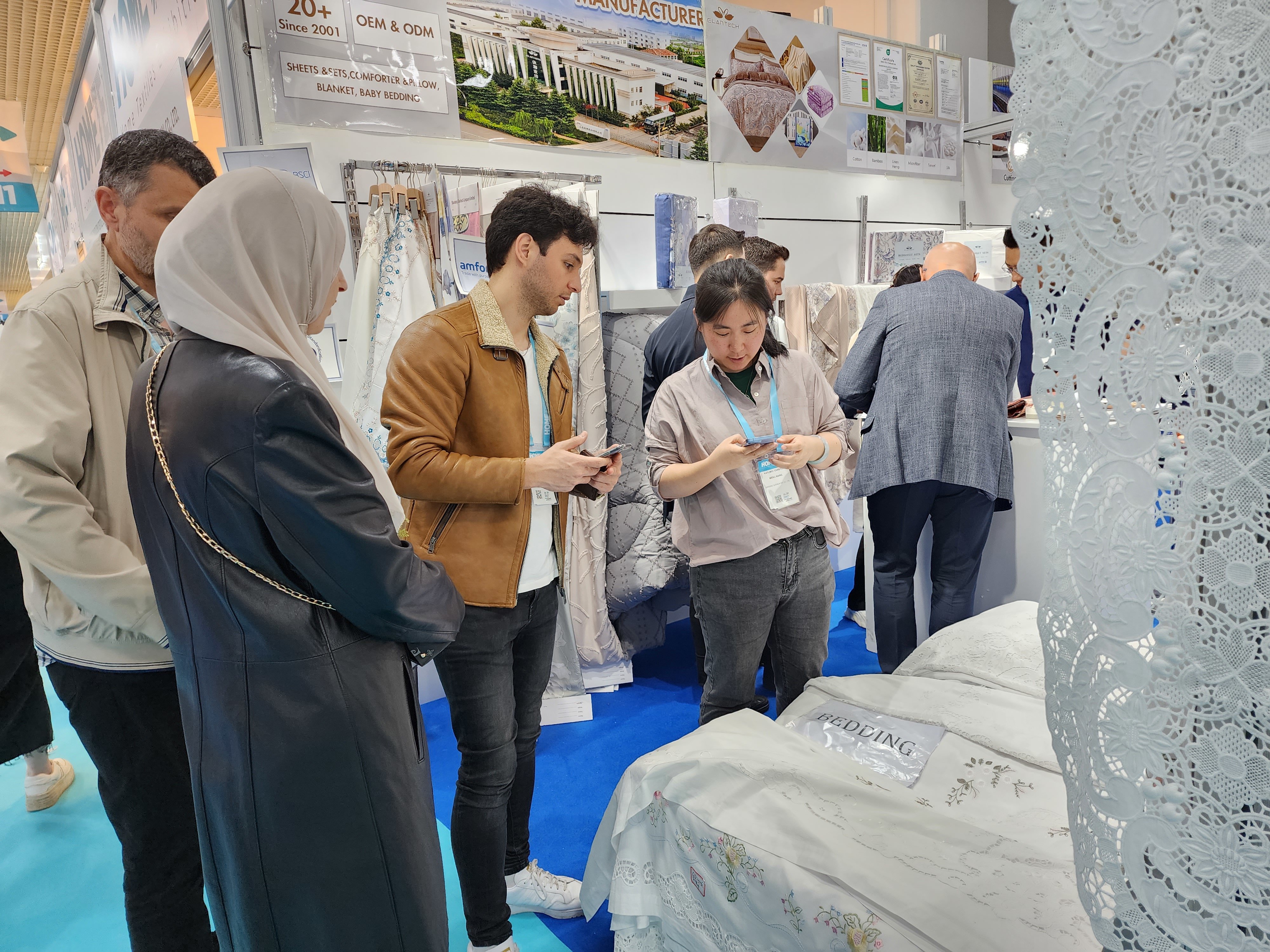 国家级非遗“即墨花边”亮相土耳其家用纺织展览会