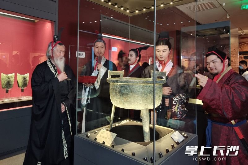 5月18日是国际博物馆日，“帝国南疆——广州秦汉考古成果展”在长沙博物馆开幕。  均为长沙晚报全媒体记者郭雨滴摄