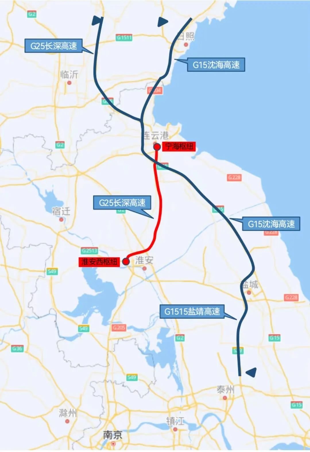 长深高速线路图图片