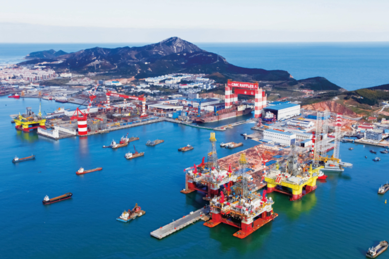 烟台中集来福士鸟瞰图