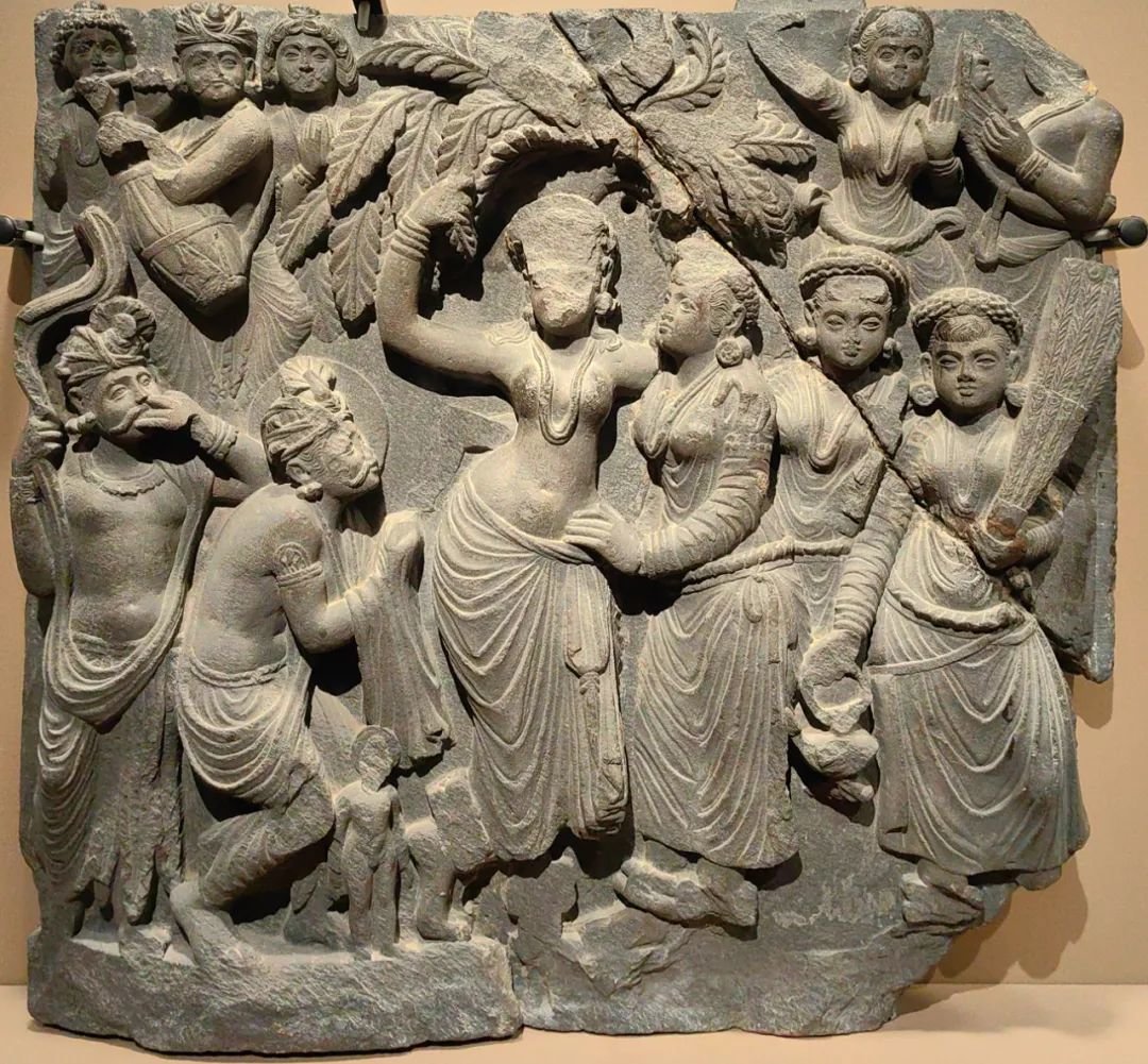 《悉达多降生》石刻 3~4世纪 犍陀罗文明 《譬若香山》犍陀罗艺术展展品