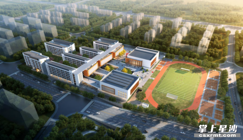 长沙市雅礼洋湖会展中学效果图。资料图
