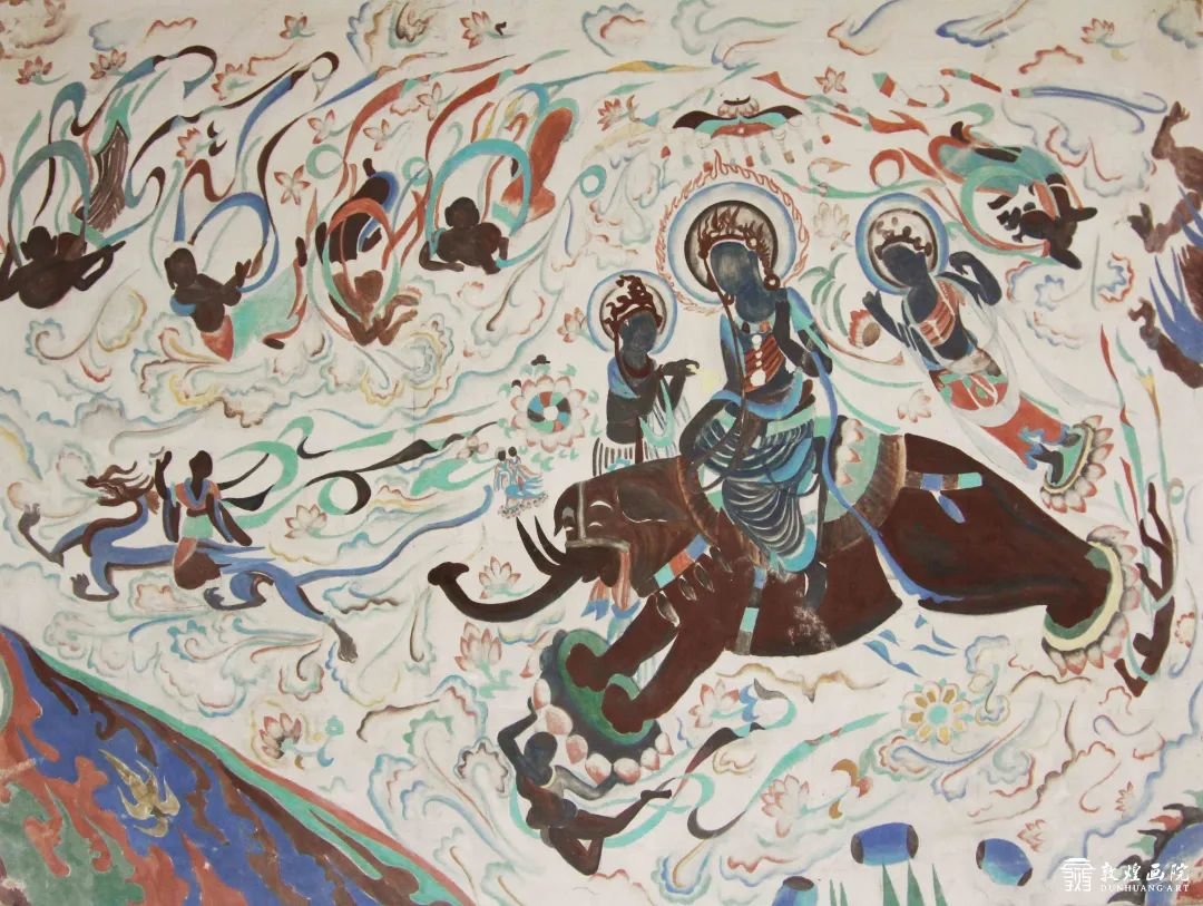 《乘象入胎》临摹自莫高窟329窟 敦煌画院馆藏