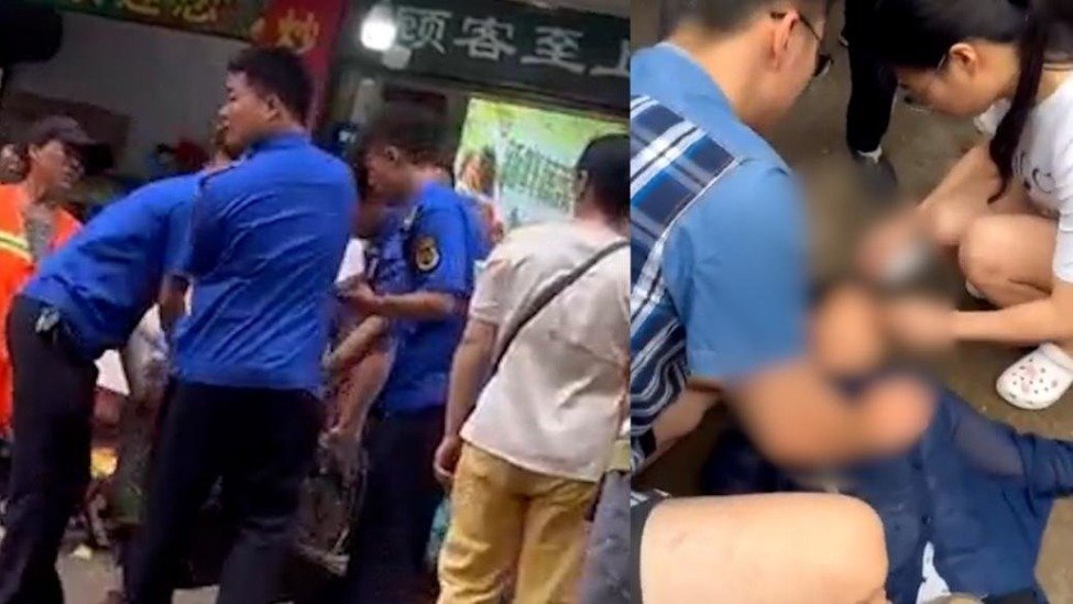 现场曝光！卖家禽老太收鸡笼时疑似倒地身亡