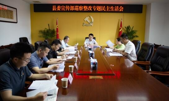 九江武宁县委宣传部召开巡察整改专题民主生活会