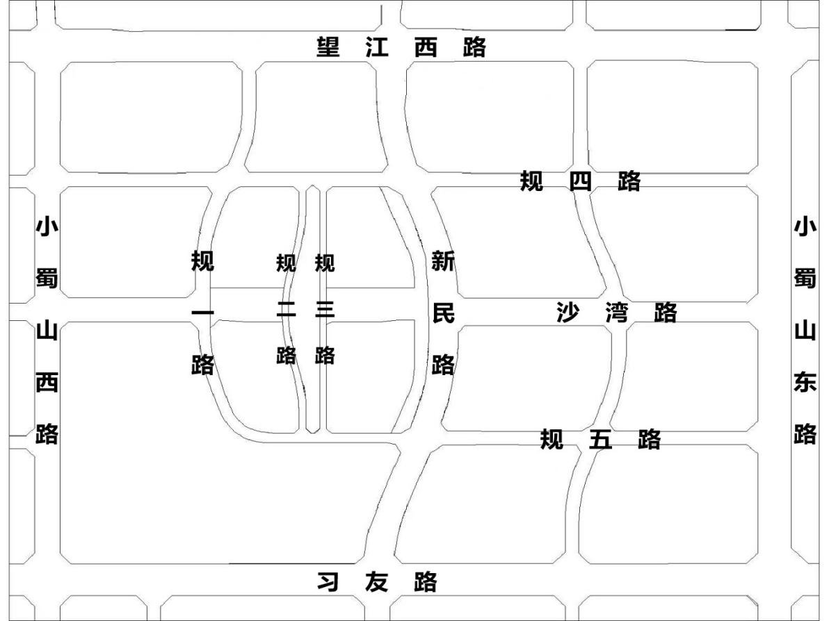 （讯飞小镇路网简版示意图）