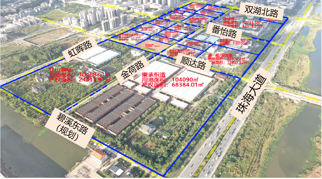 红旗镇0.6平方公里老旧工业区升级改造项目范围示意图