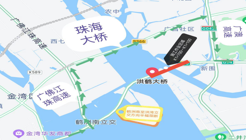 珠海洪鹤大桥6月13日起分段封闭施工 内附绕行路线