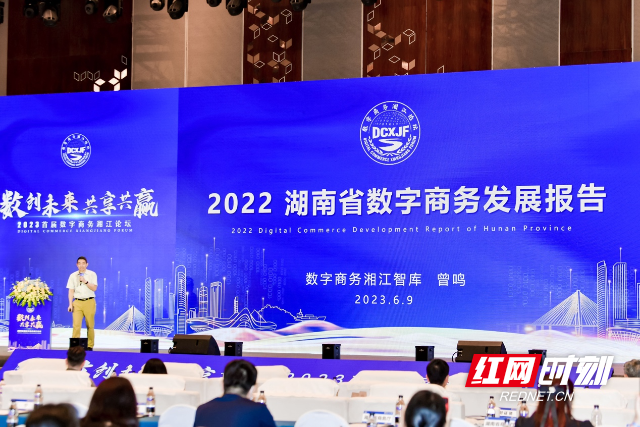 曾鸣教授在首届数字商务论坛上介绍《2022湖南省数字商务发展报告》