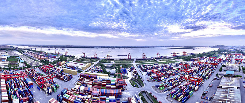 俯瞰芜湖港。芜湖市交通运输局供图