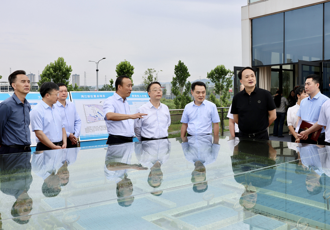 杨晓云详细了解龙兴工业园规划布局。朱云卿 摄