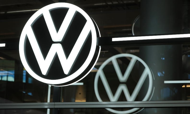 VW logos lit up
