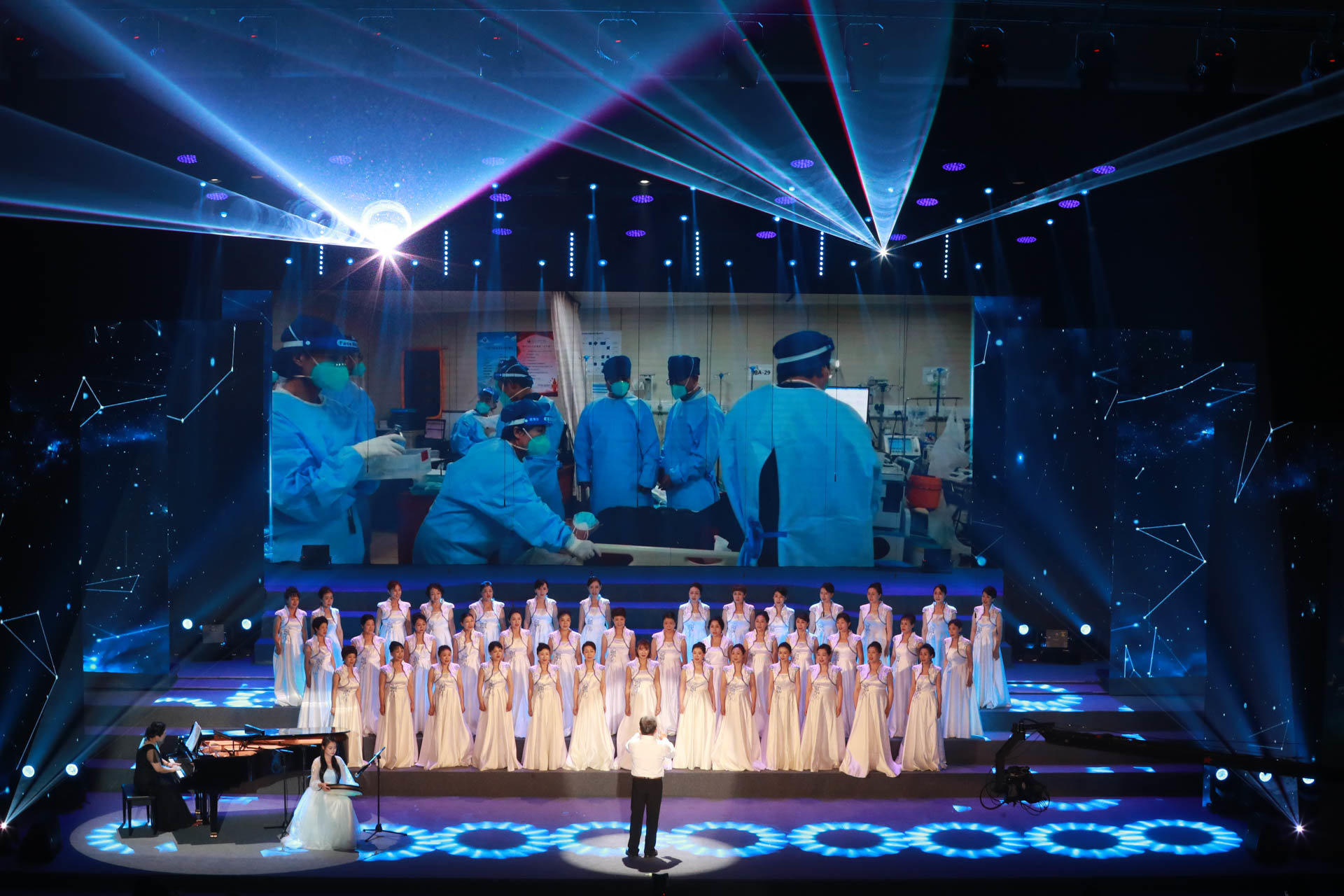 长春市首届市民合唱节音乐盛典现场。王强 摄