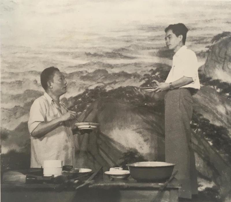 图18 傅抱石、关山月合作绘制《江山如此多娇》，1959年