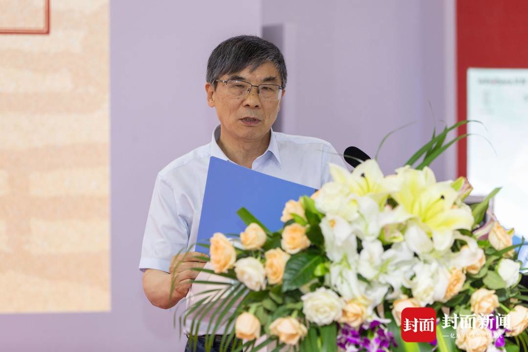 张涌泉教授在《敦煌文献语言大词典》新书发布现场(北京“国家会议中心” 2023年6月15日)