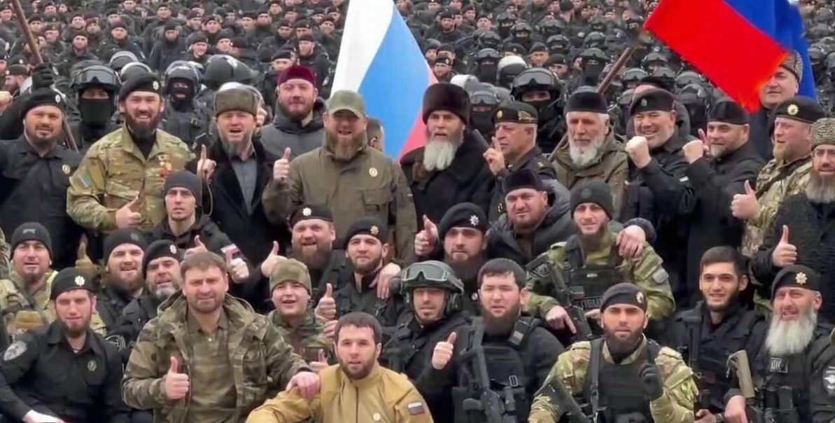 俄罗斯车臣地区领导人卡德罗夫与他的武装力量
